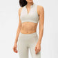Full Size Cropped Cutout Back Zipper Front Active Tank Top