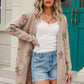 Star Pattern Open Front Longline Cardigan