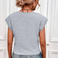 Tied Round Neck Crop Tee