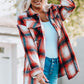 Plaid Button Up Shirt Jacket with Pockets