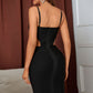 Rhinestone Cutout Sweetheart Neck Dress