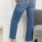 Kancan Full Size Melanie Crop Wide Leg Jeans