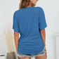 V-Neck Side Ruched Tee