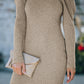 Ribbed Tie-Back Sweater Dress
