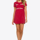 Animal Graphic Round Neck T-Shirt Dress