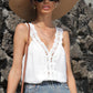 Spliced Lace Deep V Tank