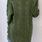 Cable-Knit Open Front Cardigan with Pockets