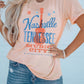 NASHVILLE TENNESSEE MUSIC CITY Cuffed Short Sleeve Tee