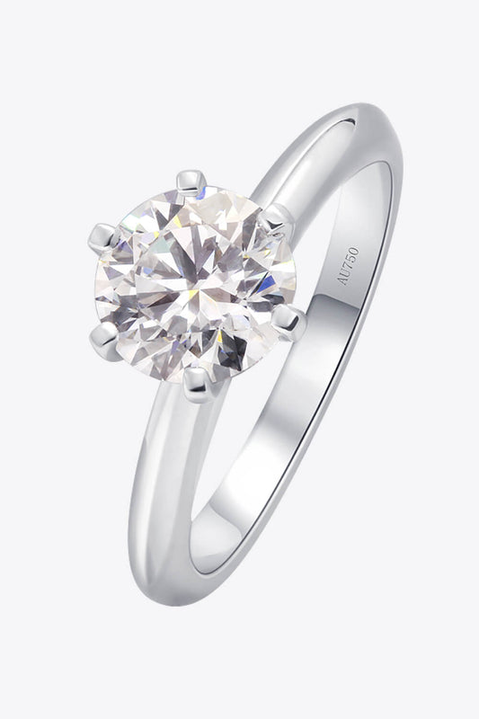 18K White Gold 1 Carat Lab-Grown Diamond 6-Prong Solitaire Ring