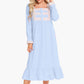 Contrast Lace Trim Ruffle Hem Square Neck Night Dress