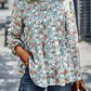 Floral Flounce Sleeve Tiered Blouse