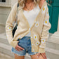 Daisy Pattern Button Front Cardigan