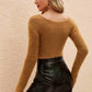 Fuzzy Surplice Cropped Sweater