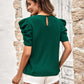 Puff Sleeve Gathered Detail Blouse