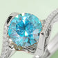 1 Carat Moissanite 925 Sterling Silver Twisted Ring