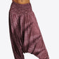 Printed Smocked Waist Harem Pants