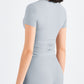 Ruched Round Neck Sports Top