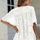 Applique Frill Trim Flutter Sleeve Blouse