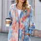 Fleece Hooded Open Front Jacket with Pockets