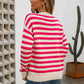Striped Drop Shoulder Knit Top