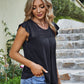 Flutter Sleeve Spliced Lace Top