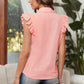 Flutter Sleeve Button Front Shirt