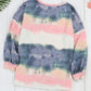 Tie-Dye Drop Shoulder Round Neck Top