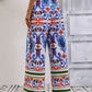 Printed High-Rise Wide Leg Pants
