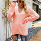 Rib-Knit V-Neck Tunic Sweater