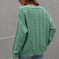 Cable-Knit Button Front Cardigan