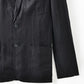 Buttoned Johnny Collar Long Sleeve Linen Blazer with Pockets
