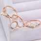 Opal and Zircon Three-Piece Ring Set