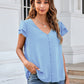 Swiss Dot Layered Flutter Sleeve Shirt