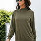 Buttoned Long Raglan Sleeve Hoodie