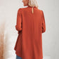 Long Puff Sleeve High-Low Blouse