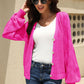 Openwork Raglan Sleeve Cardigan