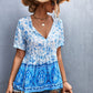 Bohemian Tie Front Peplum Top
