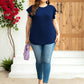 Flutter Sleeve Round Neck Tee