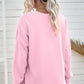 Drop Shoulder Ribbed Trim Sweatshirt