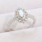 Modern Love Story Opal and Zircon Ring
