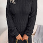 Cable-Knit Long Sleeve Mini Sweater Dress