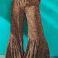 Printed Ruffled Wide Leg Pants