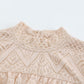 Ruffled Lace Mock Neck Blouse