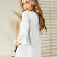 Ninexis Flounce Sleeve Full Size Babydoll Blouse