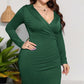 Plus Size Tulip Hem Long Sleeve Dress