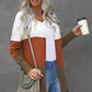 Colorblock Open Front Cardigan