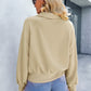 Quarter-Snap Collared Raglan Sleeve Sweatshirt