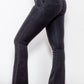Zip Detail Flare Long Jeans