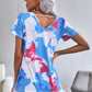 Tie-Dye Strappy Neck Tee