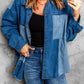 Color Block Snap Denim Jacket